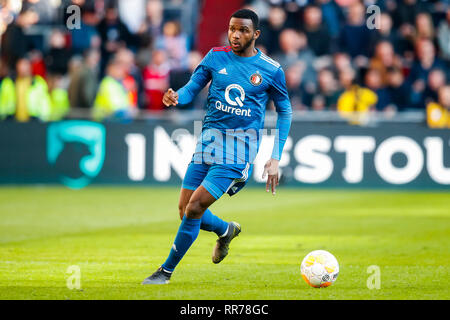 Eindhoven, Paesi Bassi. 24 Febbraio, 2019. EINDHOVEN, PSV - Feyenoord 1-1, 24-02-2019, calcio Eredivisie olandese Stagione 2018 - 2019, PSV Philips Stadium, Feyenoord player Cuco Martina Credito: Pro scatti/Alamy Live News Foto Stock