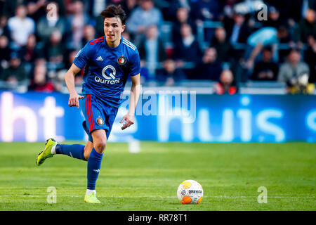 Eindhoven, Paesi Bassi. 24 Febbraio, 2019. EINDHOVEN, PSV - Feyenoord 1-1, 24-02-2019, calcio Eredivisie olandese Stagione 2018 - 2019, PSV Philips Stadium, Feyenoord player Steven Berghuis Credito: Pro scatti/Alamy Live News Foto Stock