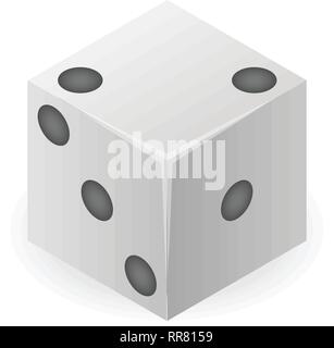 Campo icona di dadi, stile isometrico Illustrazione Vettoriale