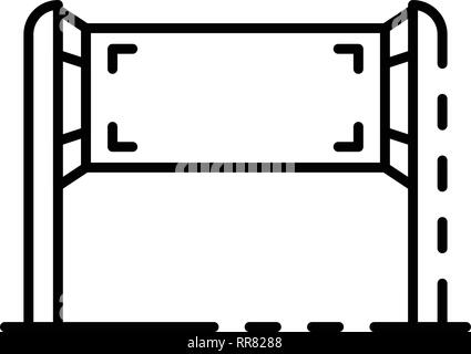 Striscione in tessuto ad icona, stile contorno Illustrazione Vettoriale