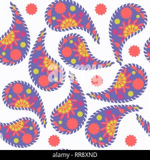 Paisley pattern senza giunture. Esso si trova nel menu swatch, vettore Illustrazione Vettoriale