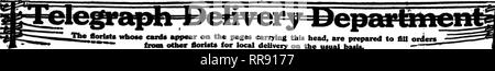 . Fioristi' review [microformati]. Floricoltura. AuocST 10, 1922 i fioristi^ Rassegna 67. Il flortoto le cui card appaiono sulle pagine di trasportare questa testa, sono preparati per compilare gli ordini ""? Da altri fioristi per il recapito locale sulla base usuale. ". Si prega di notare che queste immagini vengono estratte dalla pagina sottoposta a scansione di immagini che possono essere state migliorate digitalmente per la leggibilità - Colorazione e aspetto di queste illustrazioni potrebbero non perfettamente assomigliano al lavoro originale. Chicago : fioristi' Pub. Co Foto Stock