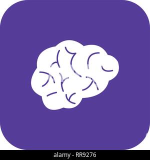 Brain Vector icona Icona segno illustrazione vettoriale per un uso personale e uso commerciale... Look pulito e icona alla moda... Illustrazione Vettoriale