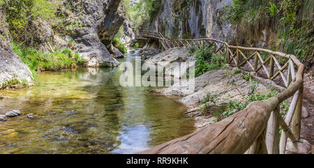 Panorama della Cerrada de Elias gorge di Cazorla National Park, Spagna Foto Stock