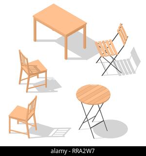 Sedia tavolo Illustrazione Vettoriale