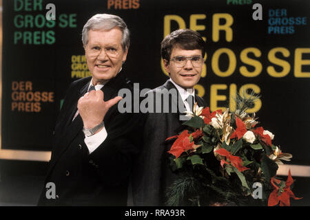 DER GROSSE PREIS / WIM THOELKE, Kandidat PATRICK LINKE Sendung vom 17.1.1991 EM / Überschrift: DER GROSSE PREIS Foto Stock