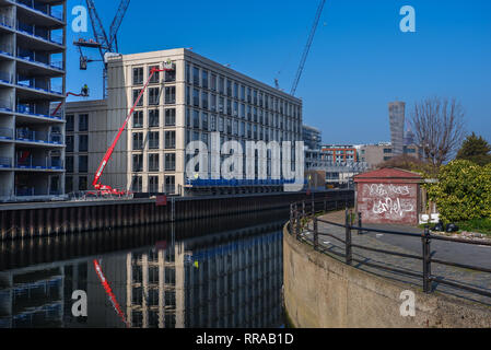 Londra, Inghilterra - Febbraio 2019 : Casa di zucchero lo sviluppo insulare, Stratford , Newham Foto Stock