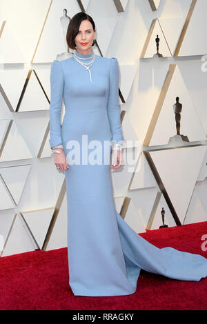 Los Angeles, Stati Uniti d'America. 24 Febbraio, 2019. Charlize Theron frequentando il 91annuale di Academy Awards di Hollywood & Highland Center il 24 febbraio 2019 in Hollywood, la California. Credito: Geisler-Fotopress GmbH/Alamy Live News Foto Stock