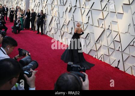 Los Angeles, CA, Stati Uniti d'America. 24 Febbraio, 2019. Lady Gaga a arrivi, 91º Academy Awards - Gli arrivi, Dolby Theatre a Hollywood e Highland Center, Los Angeles, CA, Stati Uniti Febbraio 24, 2019. (Foto: Jef Hernandez/Everett raccolta) presso gli arrivi per il 91Academy Awards - Gli arrivi, Dolby Theatre a Hollywood e Highland Center, Los Angeles, CA. 24 febbraio 2019. Credito: Everett Collection Inc/Alamy Live News Foto Stock