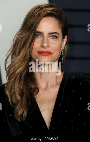 BEVERLY HILLS, Los Angeles, CA, Stati Uniti d'America - 24 febbraio: Amanda Peet arriva a 2019 Vanity Fair Oscar Party a Wallis Annenberg Center for the Performing Arts il 24 febbraio 2019 a Beverly Hills Los Angeles, California, Stati Uniti. (Foto di Xavier COLLIN/Image Press Agency) Foto Stock