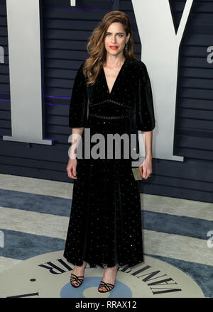 BEVERLY HILLS, Los Angeles, CA, Stati Uniti d'America - 24 febbraio: Amanda Peet arriva a 2019 Vanity Fair Oscar Party a Wallis Annenberg Center for the Performing Arts il 24 febbraio 2019 a Beverly Hills Los Angeles, California, Stati Uniti. (Foto di Xavier COLLIN/Image Press Agency) Foto Stock