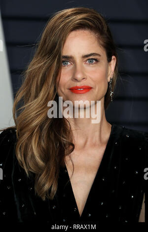 BEVERLY HILLS, Los Angeles, CA, Stati Uniti d'America - 24 febbraio: Amanda Peet arriva a 2019 Vanity Fair Oscar Party a Wallis Annenberg Center for the Performing Arts il 24 febbraio 2019 a Beverly Hills Los Angeles, California, Stati Uniti. (Foto di Xavier COLLIN/Image Press Agency) Foto Stock