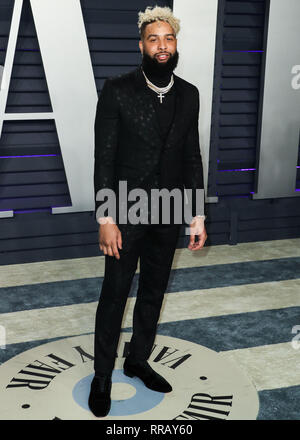 BEVERLY HILLS, Los Angeles, CA, Stati Uniti d'America - 24 febbraio: Odell Beckham Jr. arriva a 2019 Vanity Fair Oscar Party a Wallis Annenberg Center for the Performing Arts il 24 febbraio 2019 a Beverly Hills Los Angeles, California, Stati Uniti. (Foto di Xavier COLLIN/Image Press Agency) Foto Stock