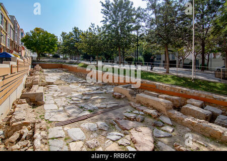 Cartagena, Murcia, Spagna; Febbraio 2017: le strade e gli edifici nel centro storico della città di Cartagena, in provincia di Murcia Foto Stock