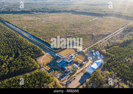 Riprese aeree di advanced LIGO rivelatore gravitazionale in Livingston, Louisiana Foto Stock