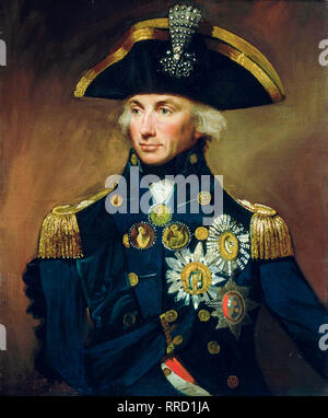 Vice Ammiraglio Sir Horatio Nelson, Lord Nelson, ritratto dipinto, 1799 Foto Stock