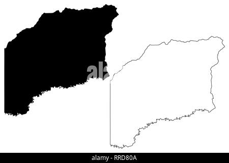 Dipartimento di Vichada (Colombia, Repubblica di Colombia, dipartimenti della Colombia) mappa illustrazione vettoriale, scribble schizzo dipartimento di Vichada mappa Illustrazione Vettoriale