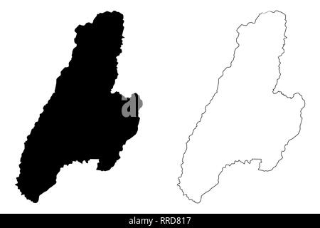 Tolima Dipartimento (Colombia, Repubblica di Colombia, dipartimenti della Colombia) mappa illustrazione vettoriale, scribble schizzo dipartimento di Tolima mappa Illustrazione Vettoriale