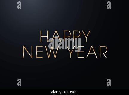 Holiday lettere con effetti oro. Alta qualità illustrazione vettoriale Illustrazione Vettoriale