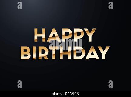 Holiday lettere con effetti oro. Alta qualità illustrazione vettoriale Illustrazione Vettoriale