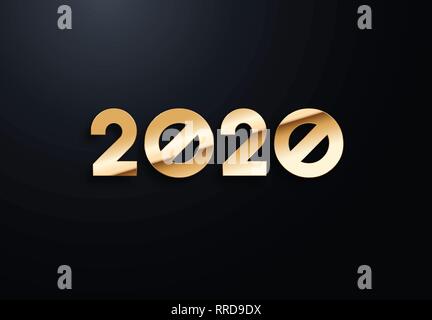 Holiday lettere con effetti oro. Alta qualità illustrazione vettoriale Illustrazione Vettoriale