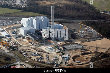 Nuovo fino a data immagini aeree del nuovo Multifuel centrali a Ferrbyridge Foto Stock