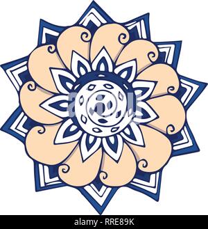 Fiore a spirale fractal clip art vector Illustrazione Vettoriale