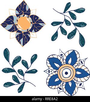 Fiore a spirale fractal clip art vector Illustrazione Vettoriale