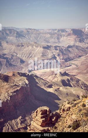 Tonalità di colore immagine del Grand Canyon, Arizona, Stati Uniti. Foto Stock