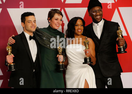 I vincitori a Academy Awards 2019 Foto Stock