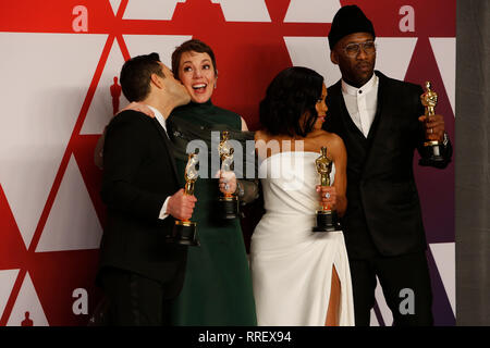 I vincitori a Academy Awards 2019 Foto Stock