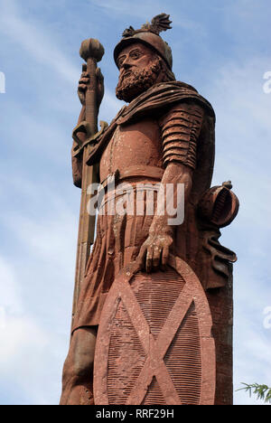 Turismo Culturale: Statua di William Wallace a Bemersyde, St. Boswells, Scottish Borders Scozia, Regno Unito Foto Stock