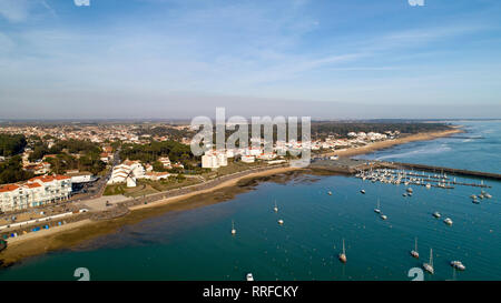 Vista aerea del Jard sur Mer in Vandea, Francia Foto Stock