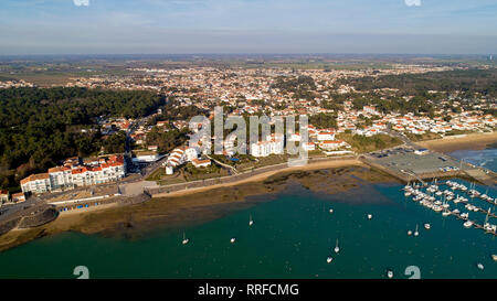 Vista aerea del Jard sur Mer in Vandea, Francia Foto Stock