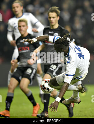 Febbraio 25, 2019 - Copenaghen, Danimarca - Dame NÂ"Doye, FC Copenhagen in azione durante la Superleague partita di calcio tra FC Copenhagen e Vendsyssel FF in Telia Parken, Copenhagen, Danimarca. (Credito Immagine: © Lars Moeller/ZUMA filo) Foto Stock