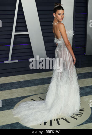 Beverly Hills, Stati Uniti. 24 Febbraio, 2019. BEVERLY HILLS, Los Angeles, CA, Stati Uniti d'America - 24 febbraio: Georgia Fowler arriva a 2019 Vanity Fair Oscar Party a Wallis Annenberg Center for the Performing Arts il 24 febbraio 2019 a Beverly Hills Los Angeles, California, Stati Uniti. (Foto di Xavier COLLIN/Image Press Agency) Credito: Image Press Agency/Alamy Live News Foto Stock