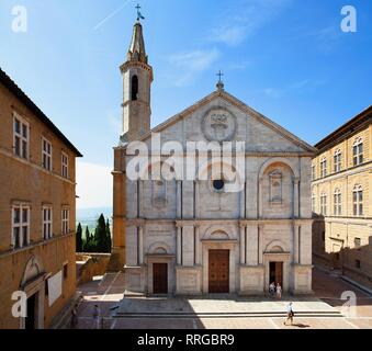 Duomo di Pienza, Sito Patrimonio Mondiale dell'UNESCO, Pienza, Toscana, Italia, Europa Foto Stock