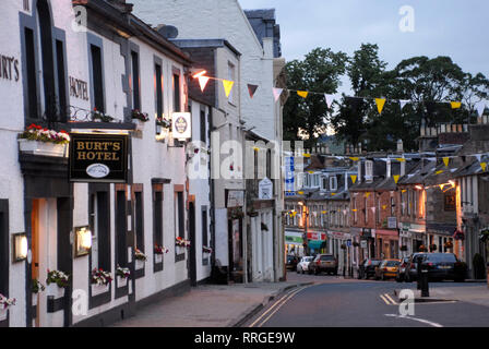 Turismo: Hotel Burts a High Street, Melrose, Scottish Borders, Scozia, Regno Unito Foto Stock