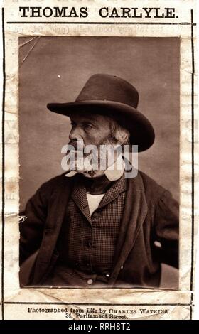 Thomas Carlyle, ca 1870, da Carlo Watkins Foto Stock