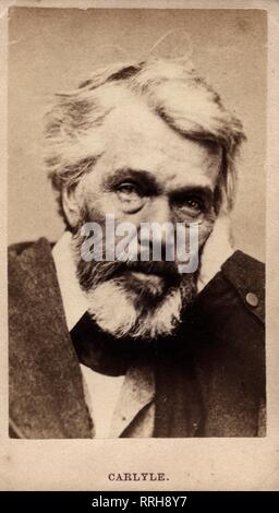 Thomas Carlyle, ca 1865, da Elliot & Fry Foto Stock