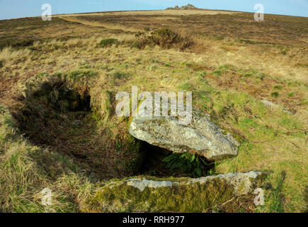 Comune Truthwall Chambered Carn e Carn Kenidjack, antico sito, West Cornwall Regno Unito Foto Stock