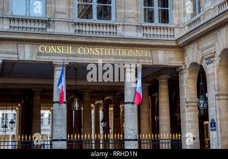 Francese del Consiglio costituzionale - Parigi, Francia Foto Stock