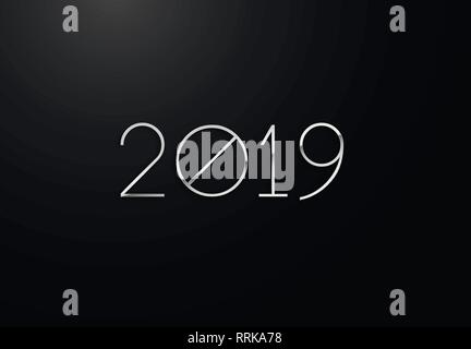 Holiday lettere con effetti di argento. Alta qualità illustrazione vettoriale Illustrazione Vettoriale