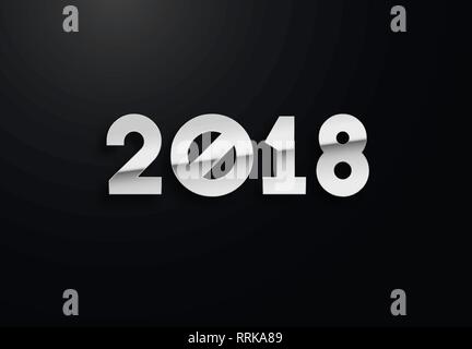 Holiday lettere con effetti di argento. Alta qualità illustrazione vettoriale Illustrazione Vettoriale