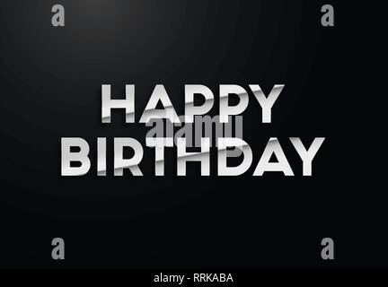 Holiday lettere con effetti di argento. Alta qualità illustrazione vettoriale Illustrazione Vettoriale