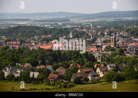 Aussicht über Goslar, Harz, Niedersachsen, Deutschland Foto Stock