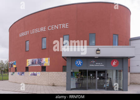 Kirkby Sport e tempo libero centro di apertura nuovo impianto di calcio.Knowsley consiglio. Foto Stock