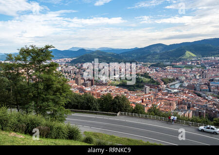 Vista panoramica di Bilbao dal monte Artxanda. Bilbao in Spagna Foto Stock