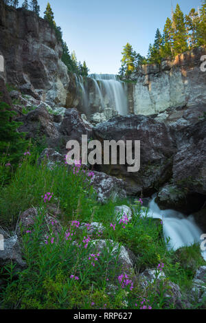 Paulina Creek Falls in Newberry nazionale monumento vulcanico a sud di piegare Foto Stock