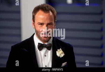 Tom Ford assiste il Vanity Fair Oscar Party a Wallis Annenberg Center for the Performing Arts di Beverly Hills, Los Angeles, Stati Uniti d'America, il 24 febbraio 2019. | Utilizzo di tutto il mondo Foto Stock